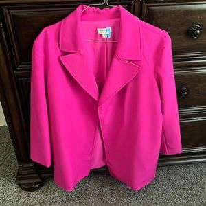 Tahari hot pink jacket